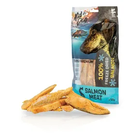 KIDDOG SUPER PREMIUM 100% losos - kúsky čistého lososového mäsa sušené mrazom 50 g